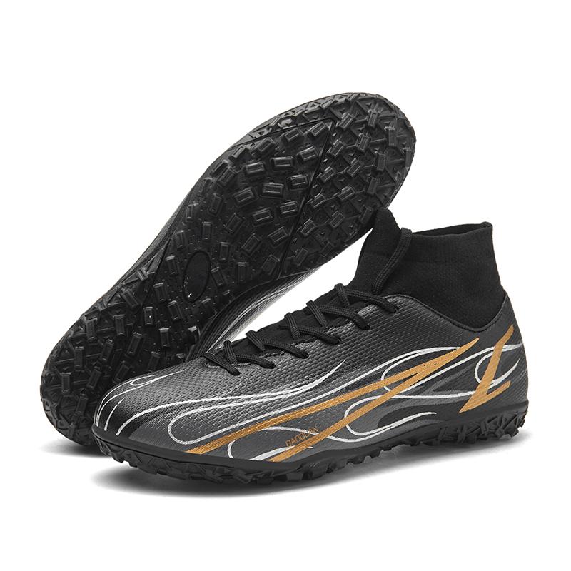 

Высокие носки для молодежи и взрослых большого размера, амортизирующие, нескользящие, износостойкие, с короткими ногтями, футбольные кроссовки на открытом воздухе 47 золотой/чёрный