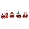 Wooden Christmas Small Train Xmas Table Top Ornament Cute Mini Train Ornaments Xmas Ornaments Christmas Decorations Kids Gift