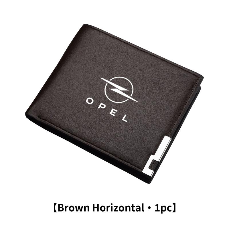 Car License Holder Men Short Purses Fashion ID Card Wallet Bag For Opel Corsa Astra H G J Insignia Vectra Zafira Meriva
