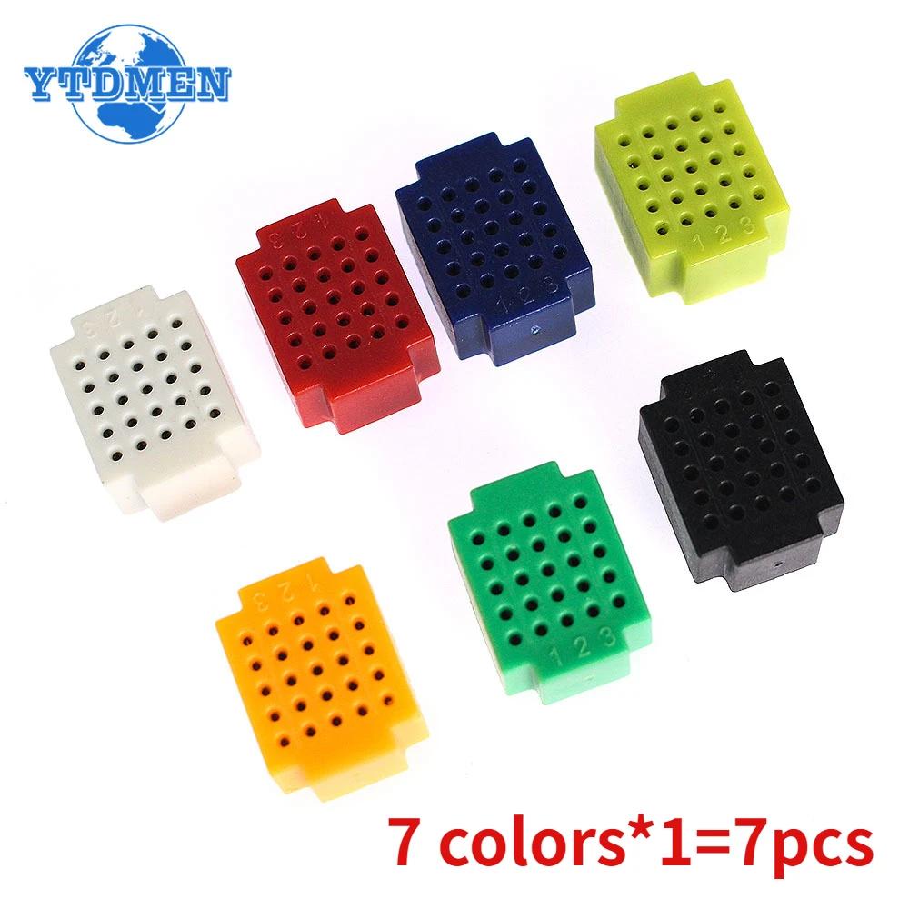 7PCS Mini Lötfreies Steckbrett ZY-25 ZY-55 Steckbrett Leiterplatte Testboards Lötfreies DIY Elektronik-Kit