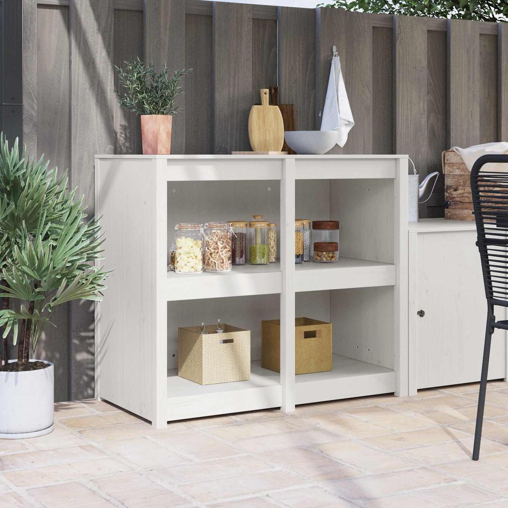 Kitchen Cabinet with Shelf MEPPEL Warm White 106 X 55 X 92 Cm