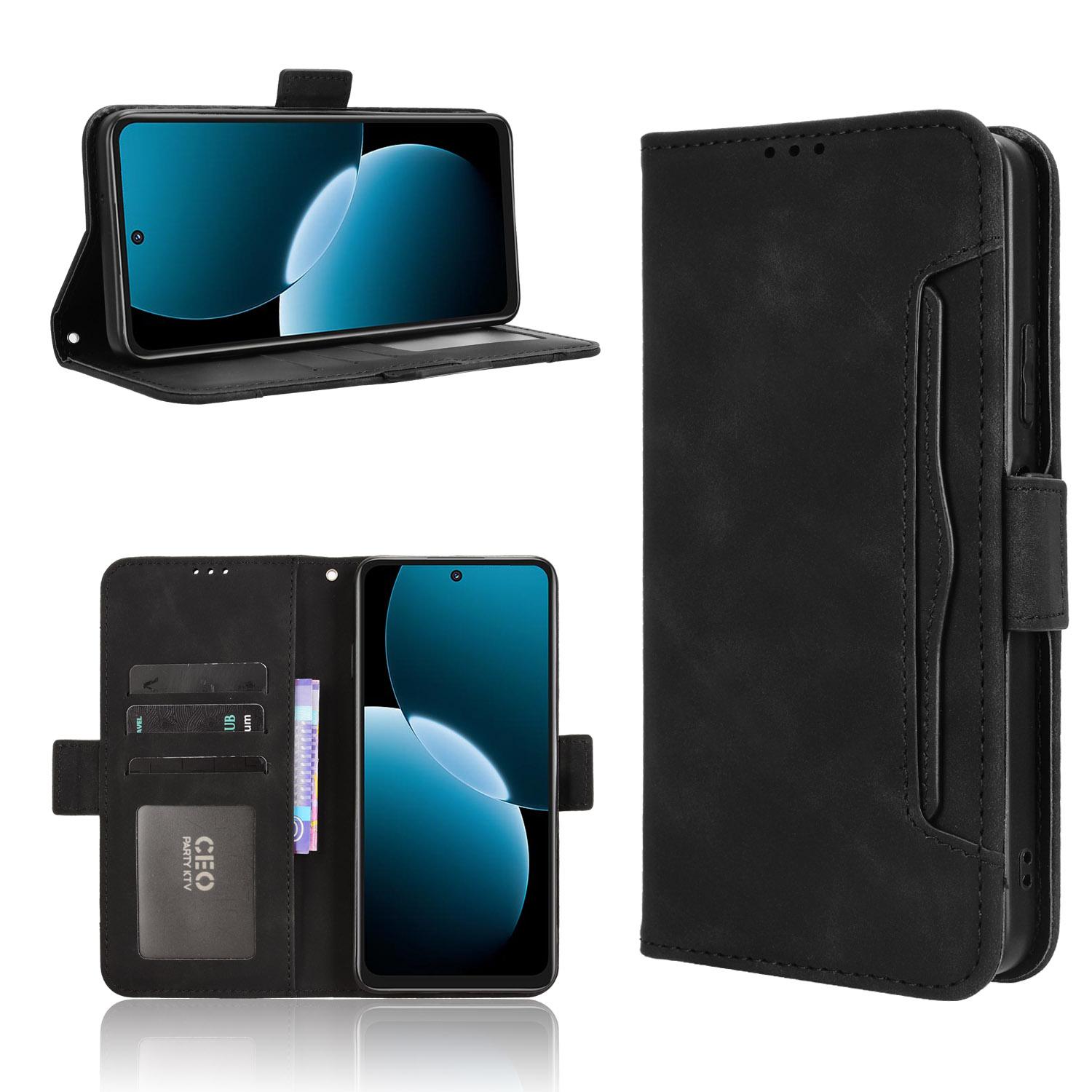 

For Huawei Enjoy 80 Leather Case Phone Wallet Cover with Multiple Card Slots Black