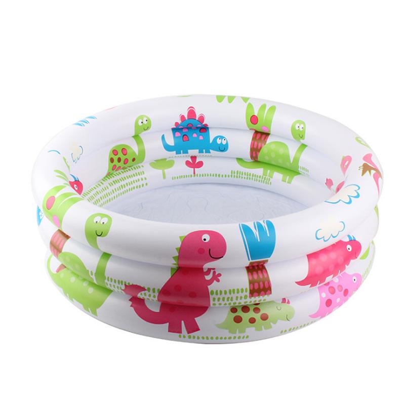 Baby Toddlers Round Inflatable Portable Swim Pool Children Soft Pump Cartoon Dinosaur Summer Beach Garden Outdoor Swimming Mat