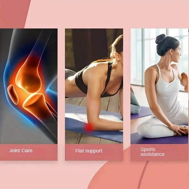 HaoRui 2pcs Portable EVA & PU Yoga Kneeling Pads Non-Slip Sports Safety for Kids and Unisex Flat Knee Elbow Joint Protection