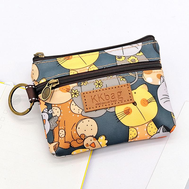 Cute Cartoon Animals Wallet Zipper Purse Small Coin Purse Lightweight Storage Bag Money Bag Key Card Holder
