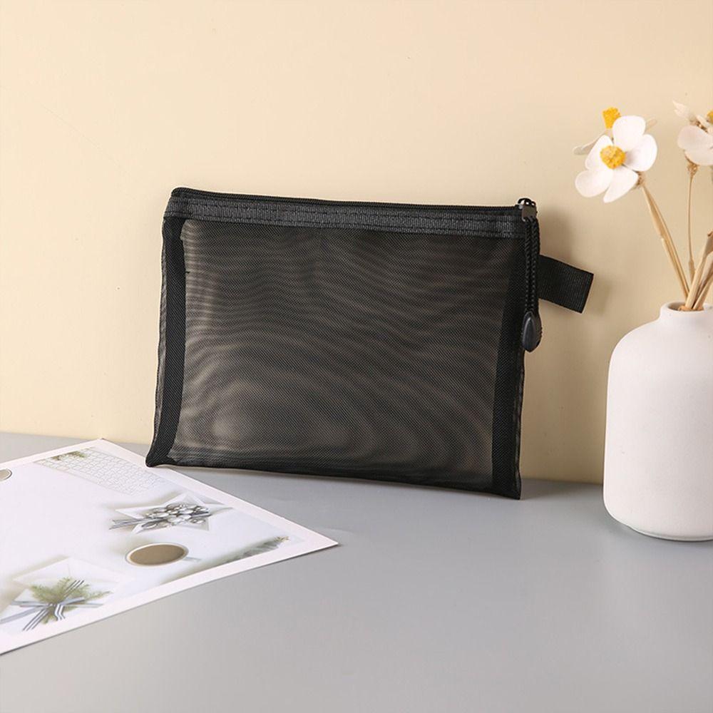 

Cosmetic Makeup Bags File Folders Pouch Paper Organizer File Organizer Document Folder Test Paper 19x14cm чёрный