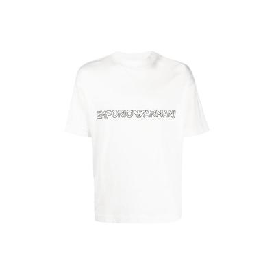 SS23 Logo Print Crew Neck Short Sleeve T-Shirt Men Tops White 3R1TBD-1JUVZ-0101