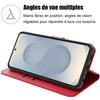Coque de protection - BOOLING - Samsung Galaxy S25 Plus - Antichoc - Cuir Synthétique - Rouge