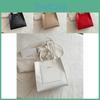 Large Capacity Contemporary 2024 Simple Solid Color Pu Tote Bag For Work Travel And Style Daily