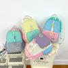 Kids Fashionable Backpack Color Block Design Large Capacity Bag Kindergarten
