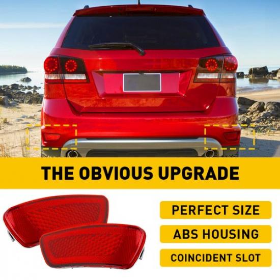 Bumper L+R Rear Light Reflector Driver Side for Fit Journey Jeep Dodge Compass V