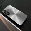 Textură Metal Periat Vopsea Metalică Carcasă Telefon din Sticlă pentru Samsung Galaxy S26 S25 S24 S23 S22 S21 Ultra Plus FE 5G Imprimare UV 2D