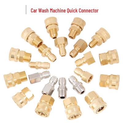 High-Pressure Water Gun Quick Connector for Car Washer, Pipe Cleaning Machine, Copper Accessories