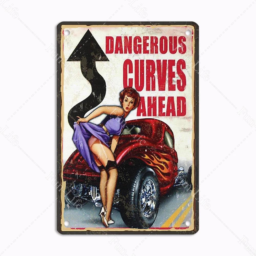 Классика, винтажная красивая девушка, металлическая табличка, ретро жестяная вывеска, гаражная железная живопись, бар, клуб, искусство, домашний декор, плакат 20x30 см 20x30cm