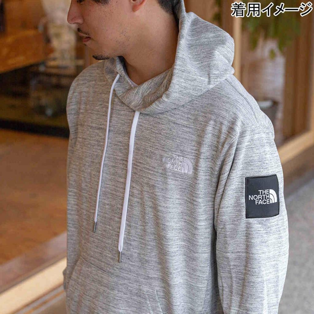 North Square Logo Hoodie Unisex Fleece Lining Thermal Mixed Gray XS [The Face]