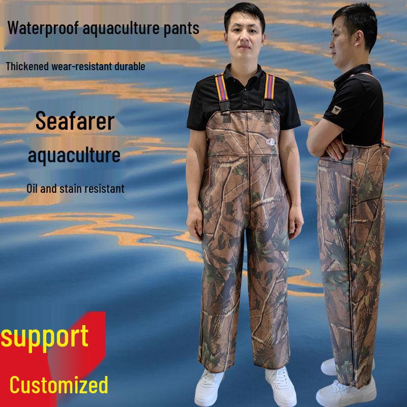 Wasserdichte Seeigel-Aquakultur-Overalls - Schmutzabweisende, schuhlose Leder-Fischerhosen