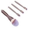 4 in 1 Makeup Brushes Skin Friendly Compact Non Slip Magnet Portable Makeup Brush Set for Travel Champagne