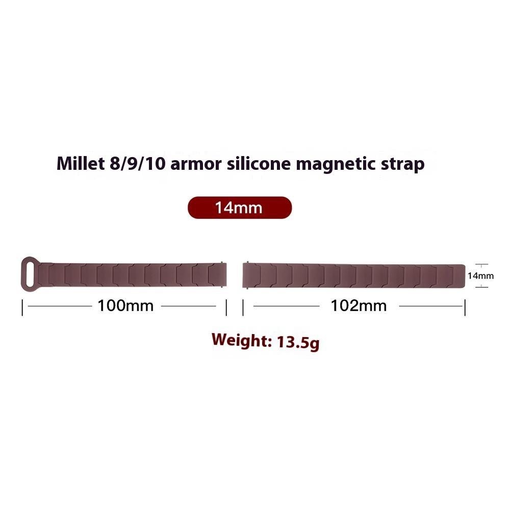 Watch Band for Xiaomi Smart Band 10/9/8 Silicone Magnetic Replacement Strap