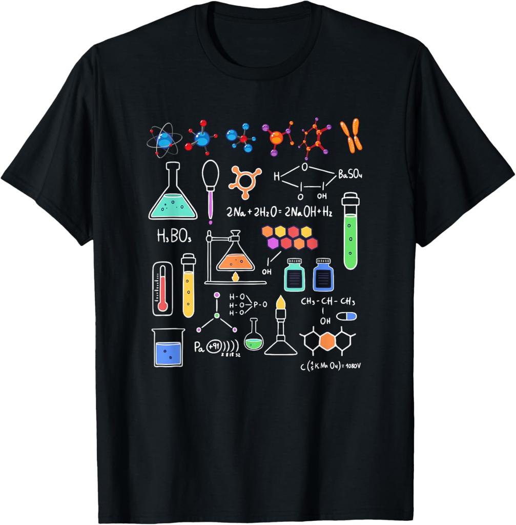 Chemistry Science Teacher Lab Graphic Tee Men Casual Cotton Round Neck T-Shirt Trip