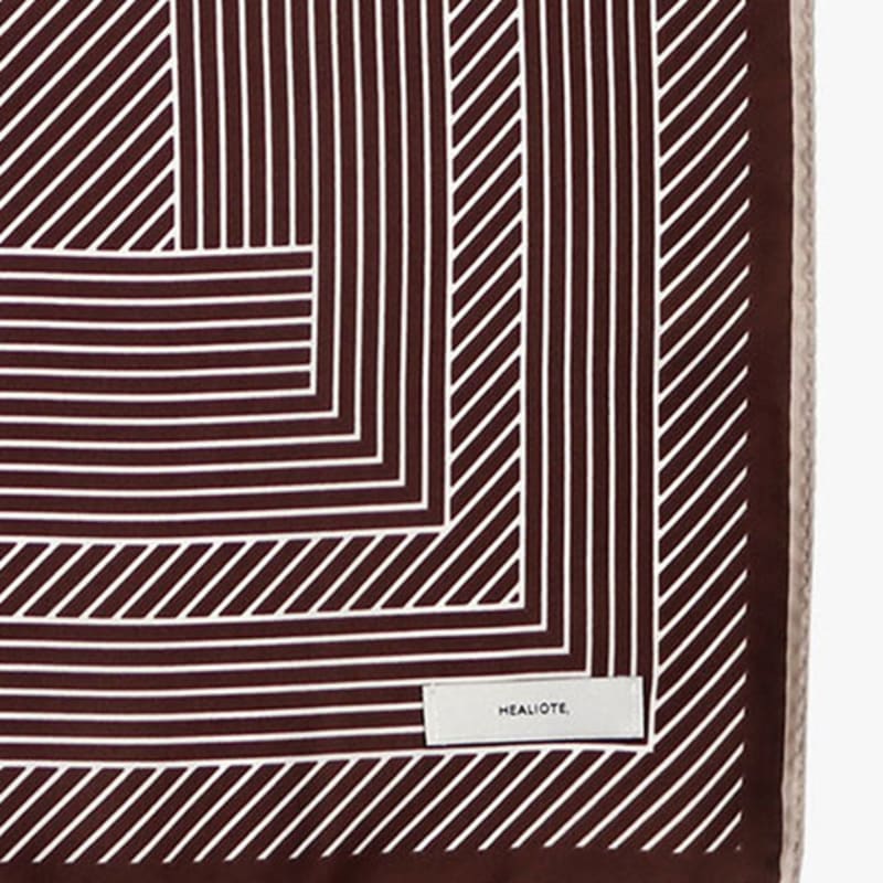 Healiote GEOMETRIC SCARF_BROWN