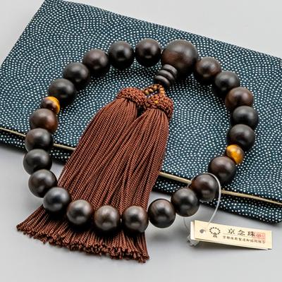 WEB Exkluzívne pre budhistické modlitebné korálky s vrecúškom na modlitby pre pohreby a spomienkové obrady Vyrobené v Japonsku Juzu Môžu používať všetky sekty Pruhovaný eben