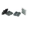 50PCS Special Plates 1x1 1x2 2x2 1x4 W. Knobs Both Sides DIY Technical Bricks MOC Building Blocks Parts Creative Toys for Kids