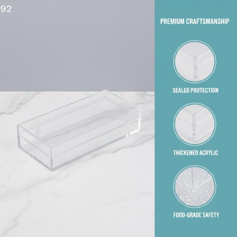Transparent Rectangular Thickened Acrylic Box, Perfect for Storing Food, Gifts and Landscaping Plants
