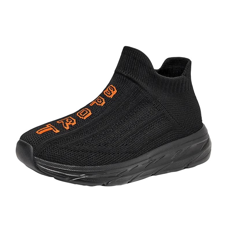 Kids Girls Flat Casual Shoes Fashion Knitted Running Shoes 2025 Children Sneakers for Boys Mesh Breathable Running Sports Shoes