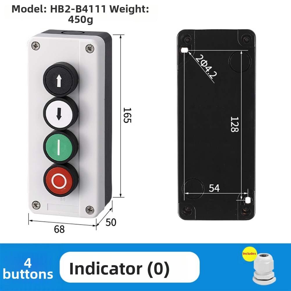 22mm Push Button Switch Power Control Box with IP65 Rating for Water and Dust Protection In Industrial Settings