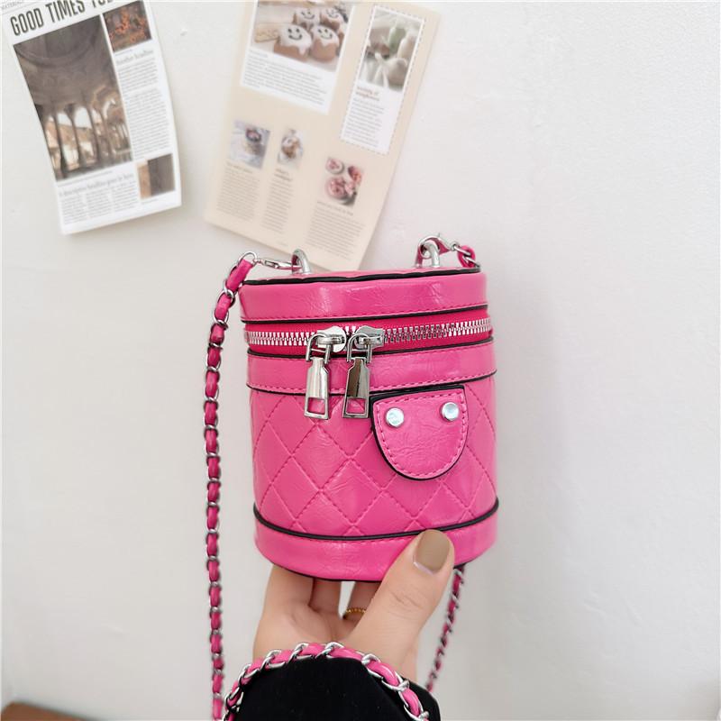 Stylish Mini Children's Backpack Pu Korean Cute Quilted Crossbody Bag For Kids