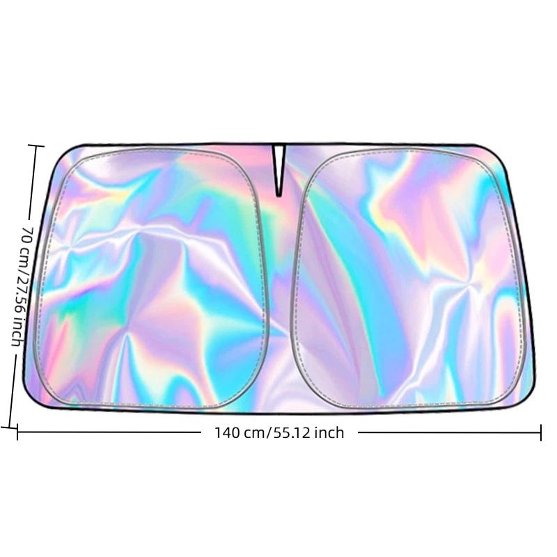 1Pcs Sun Protection Cover Foldable Thicken Front Window Uv Refletive Sunshade Curtain Car Windshield Sun Shade Cover