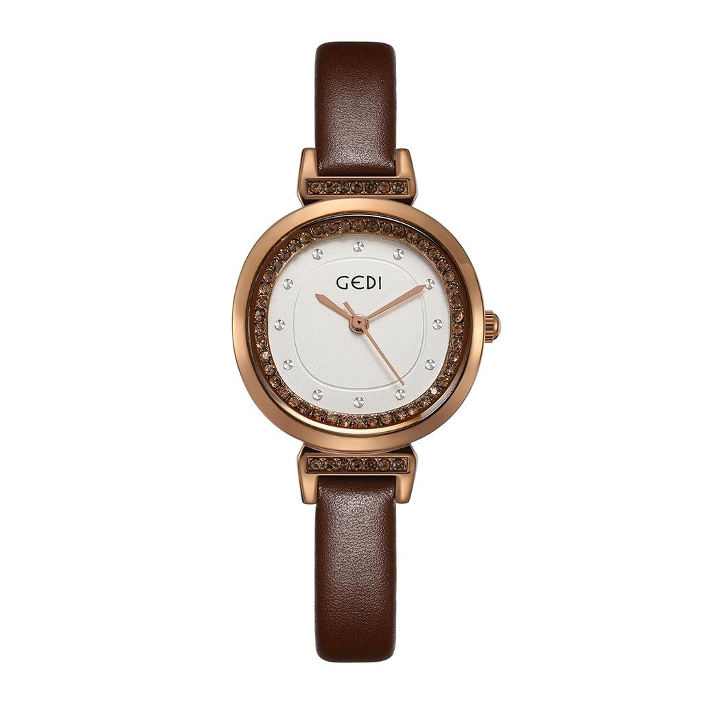 Niche Light Luxury Retro Style Women'S Student Small Plate Thin Belt High-End Belt Quartz Watch