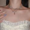 Exquisite Clavicle Chain Elegant Scrub Bow Pendant Necklace for Women Minimalism Personalization Charm Jewerly Birthday Gift