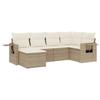 VidaXL Salon de Jardin avec Coussins 6 pcs, Canapés de Terrasse, Ensemble de Meubles de Patio, Mobilier d'Extérieur, Beige 3252795