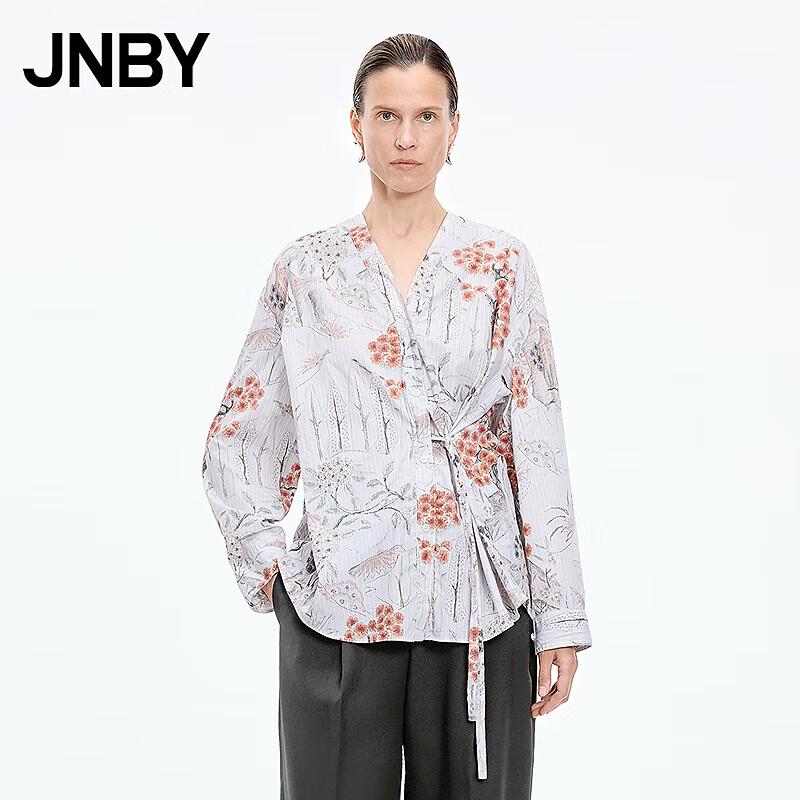 JNBY Floral V-Neck Loose Shirt S