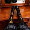 Women's Japanese Gothic Grunge Pantyhose Stockings Harajuku Aesthetic Crosses Print Opaque Tights Leggings Hosiery