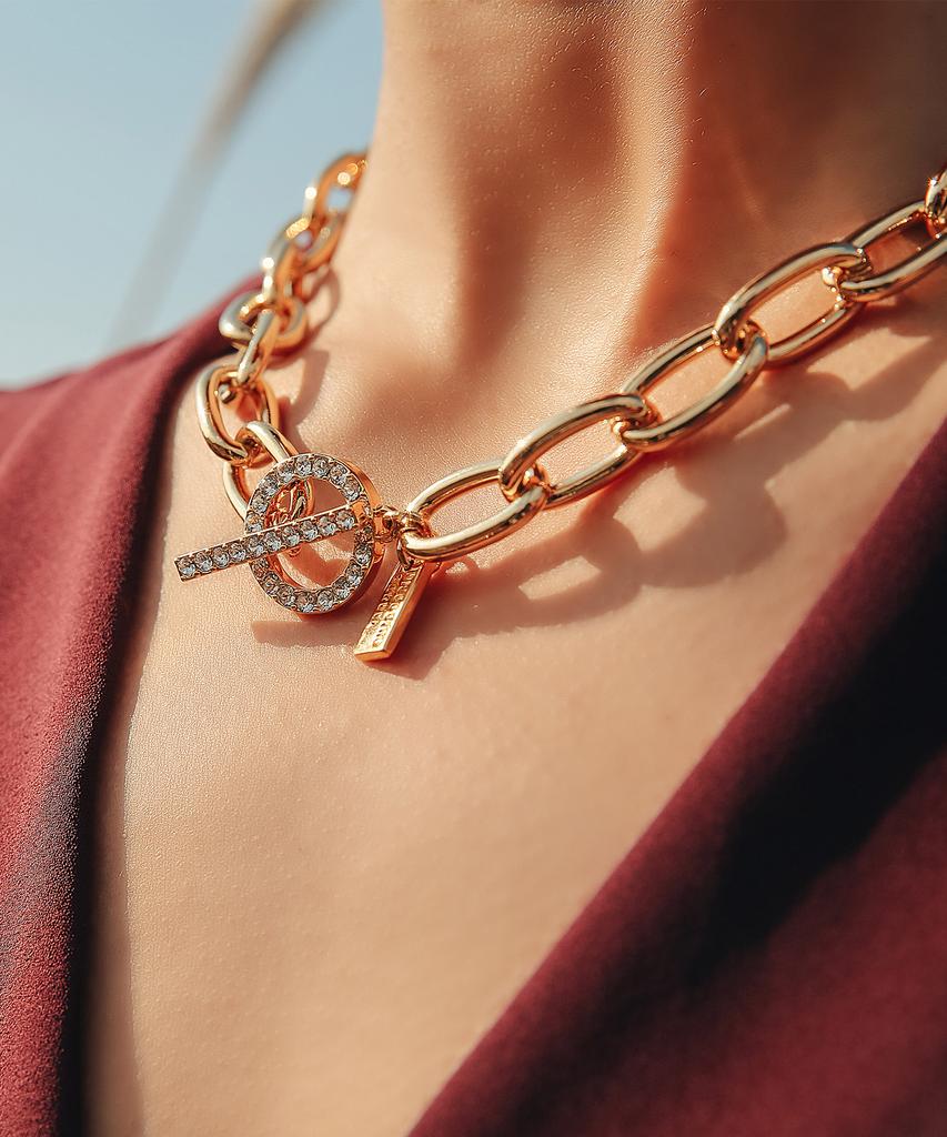 Sundaydiscoclub Fancy Choker Gold