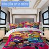 Funny school theme Pattern Bedding,Quilt Set Quilt Cover Pillowcase Home Birthday Gift (1*duvet cover+2*pillowcase,without core)ZSJT0917214