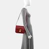 [Pre-Owned] Classic Box Solid Color Commuter Gold Buckle Polished Cowhide Handbag Tofu Bag Square Bag Shoulder Bag Crossbody Bag Medium - Good #ZC6PB9