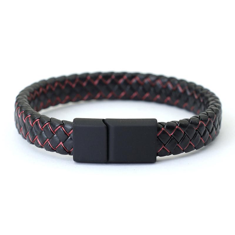 Hiphop Men Leather Bracelet Detachable Black Magnet Clasp Bangle Homme Boyfriend Gift Pulsera Hombre Punk Hand Bands For Male