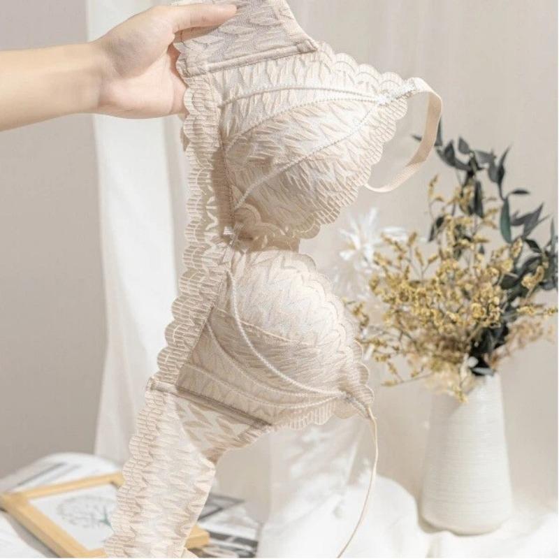 Wireless Lace Push Up Bra For Small Chest Women