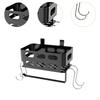 Grill Side Shelf BBQ Easy to Install Adjustable Height Barbecue Condiment Holder for Pro
