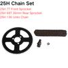 25H 7T Front Sprocket  68T 29mm Rear Sprocket 136/144 Link Chain for 2 Stroke 47cc 49cc Engine Pocket Bike Mini ATV Quad Scooter