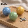 Decorative Drawer Pulls Colorful Ball Ceramic Knobs, Modern for Cabinets, Wardrobes Knobs Wardrobe & Furniture, Stylish Shaped Handles Home