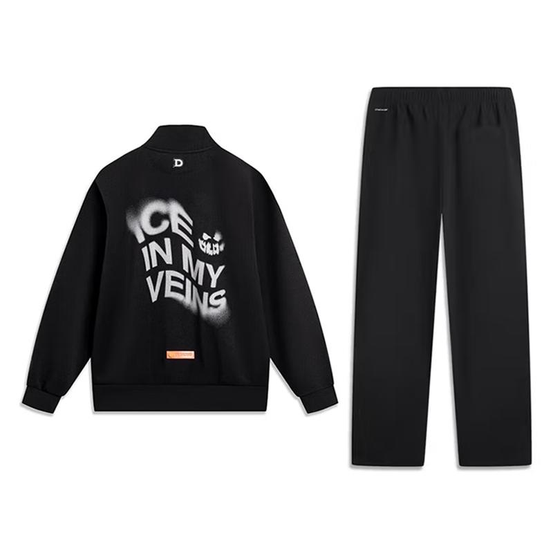 Li-Ning Letter Print Trendy Fashion Loose Breathable Comfortable Versatile Stand Collar Jacket Casual Sports Suit Unisex Jacket AJDT767-1-AYKU5-3