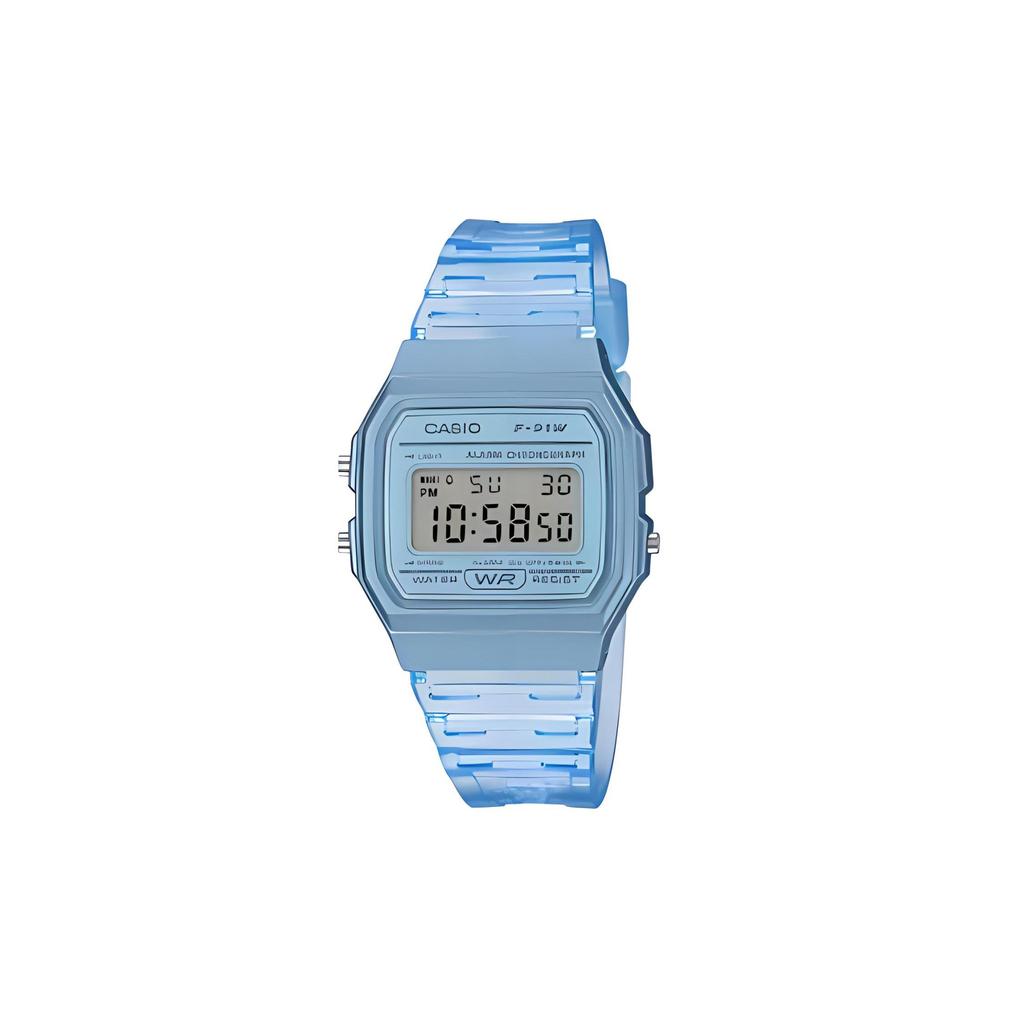 CASIO Custom Collection Quartz Movement Resin Strap Watch Men's Watches Blue Dial F-91WS-2(Watch5--)
