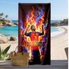 Asciugamano da Spiaggia Personalizzato Stampato Lamine Yamal Logo Calcio Supporto Nome Personalizzato Testo Asciugamano Assorbente Per Sport Viaggio Regalo Speciale