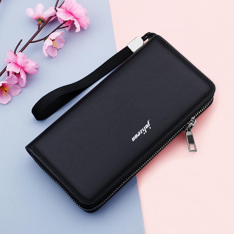 

Мужской кошелек-клатч с длинной молнией большой вместимости, кошелек-браслет и сумка для телефона