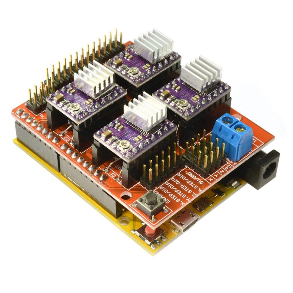 Buy CNC V3 Shield + UNO R3 for Arduino Compatible Board + 4x TI DRV8825 ...