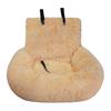 Dogs Car Seat Travel Dog Bed with Safety Straps Plush Fluffy Pet Seat with Non-Slip Backing Detachable Washable Cushion for Small Large Dogs
